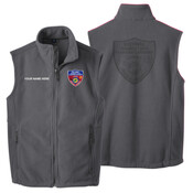F219 - S141E001 - EMB - Fleece Vest with Laser Etch Back